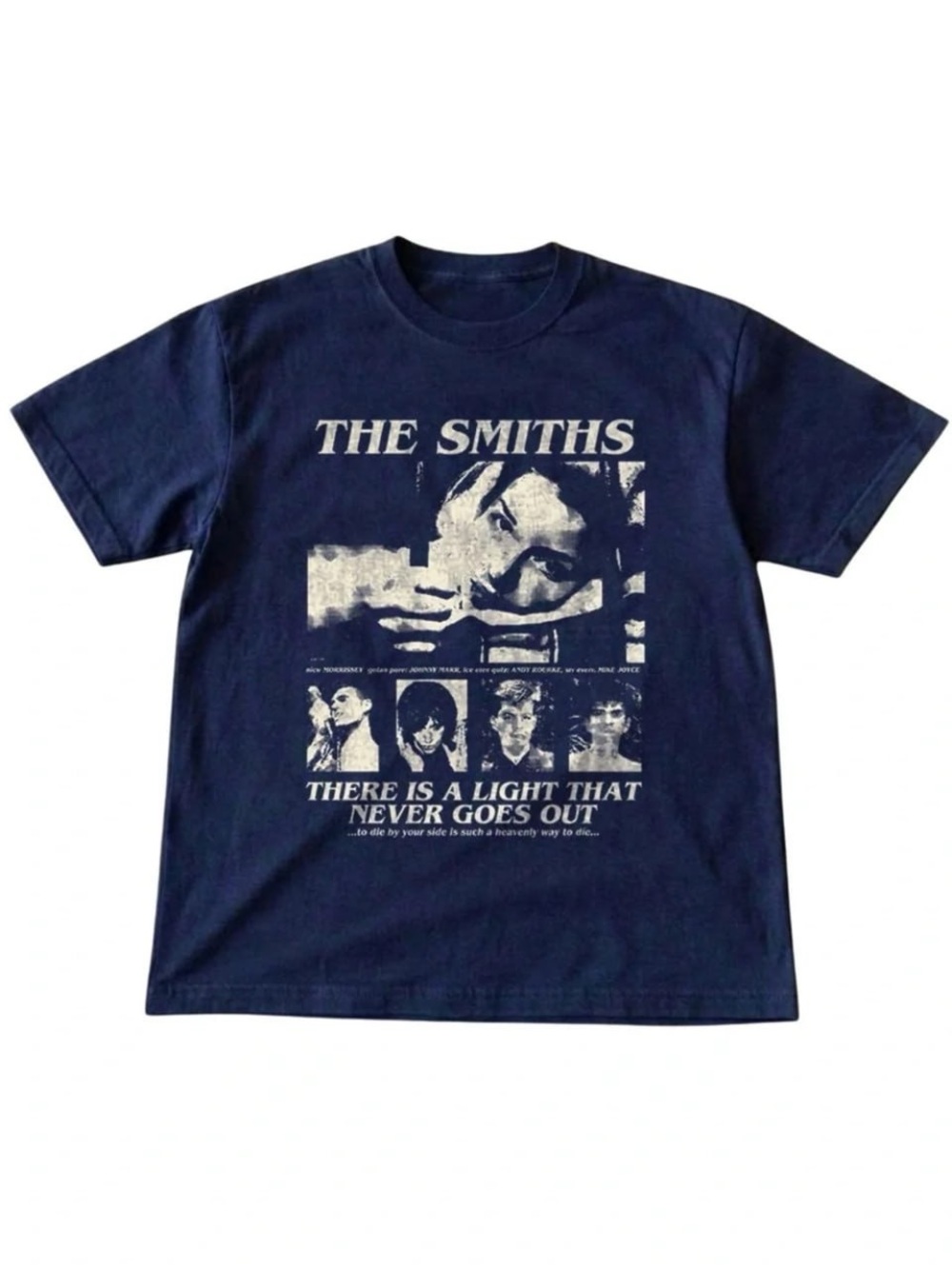 Gildan Navy and White The Smiths Graphic Tee